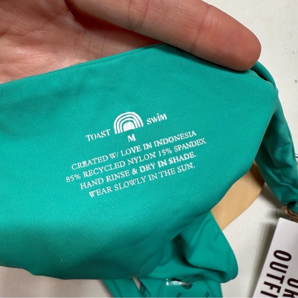 Toast Swim Teal Bikini Bottom Size M BNWT - Picture 5 of 5